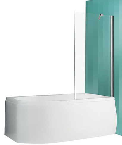 dušas siena vannai, 700 mm, h=1500, briliants/caurspīdīgs stikls